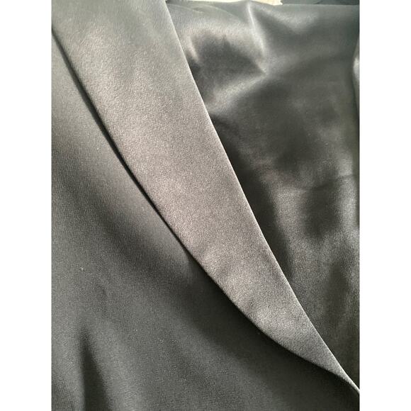 Glint‎ Womens Black Tuxedo Trimmed Crop Cape Blazer Jacket One Size - Picture 6 of 7